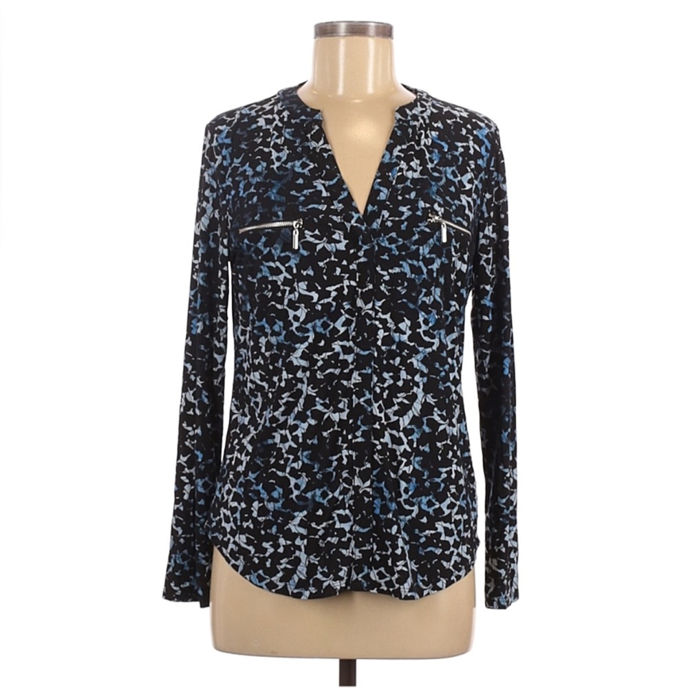 INC International Concepts Women's Zip-Pocket Blouse, medium